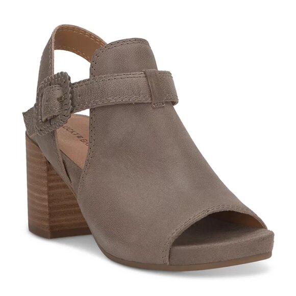 Lucky Brand Juliane Cutout Slingback Sandals $119 - US Size 11 - Coffee - 1375 - Picture 1 of 13